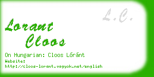 lorant cloos business card